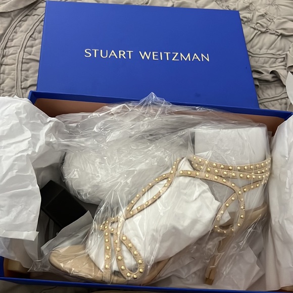 Stuart Weitzman Leya 95 suede bead sandal size 39.5 NEW! - Picture 7 of 8